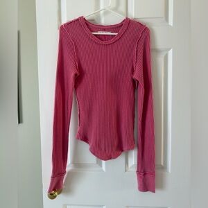 We The Free Fuchsia Thermal Long Sleeve Top
